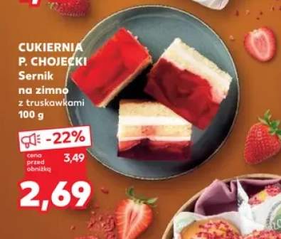Sernik na zimno z truskawkami Cukiernia P. Chojecki
