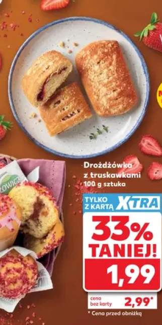 Drożdżówka z truskawkami
