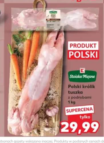 Polski królik tuszka z podrobami Stoisko Mięsne