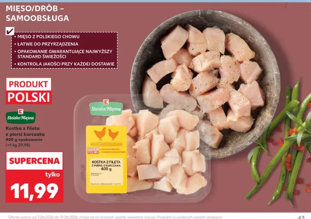 Kostka z fileta z piersi kurczaka Stoisko Mięsne