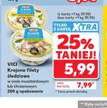 Krojone filety śledziowe w sosie musztardowym VICI