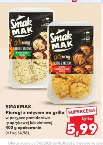 Pierogi z mięsem na grilla w posypce pomidorowo-paprykowej Smakmak
