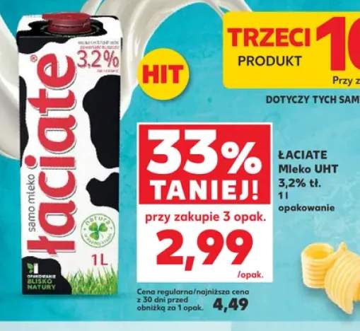 Mleko UHT 3,2% tł. Łaciate