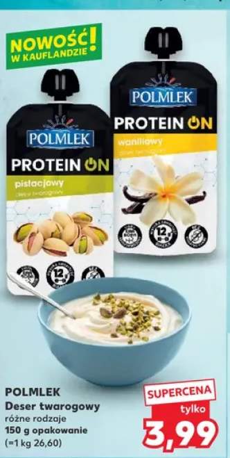 Deser twarogowy pistacjowy Polmlek Protein ON