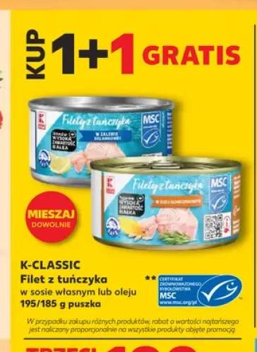 Filet z tuńczyka w sosie własnym K-Classic