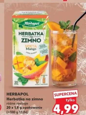 Herbatka na zimno Herbapol Mięta Mango