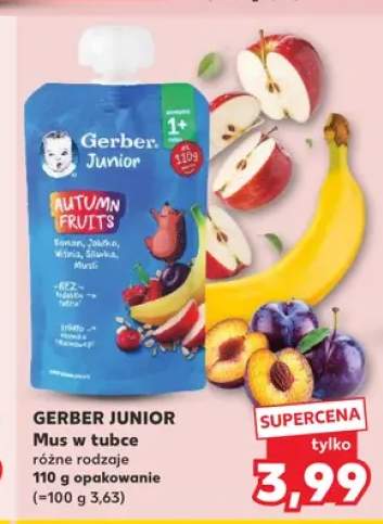 Mus w tubce GERBER JUNIOR Autumn Fruits