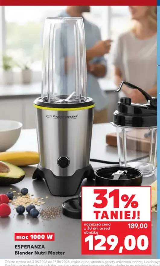 Blender Nutri Master ESPERANZA 1000W