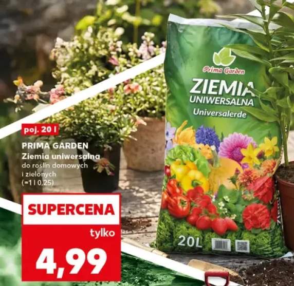 Ziemia uniwersalna do roślin domowych i zielonych Prima Garden