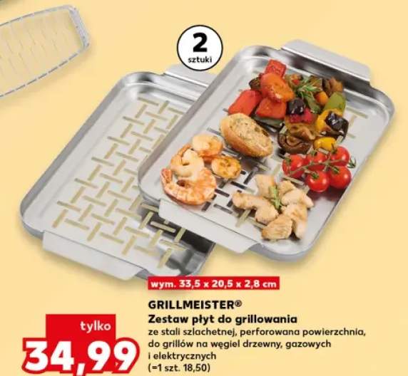 Zestaw płyt do grillowania GRILLMEISTER 2-pak