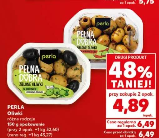 Oliwki zielone w marynacie czosnkowo-ziołowej Perla Pełna Dobra