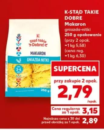 Makaron K-Stąd Takie Dobre gniazda-nitki