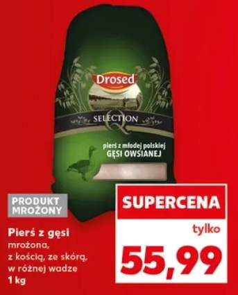 Pierś z gęsi Drosed Selection mrożona z kością ze skórą w różnej wadze