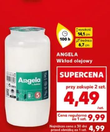 Wkład olejowy ANGELA 100h 14,1x6,7cm
