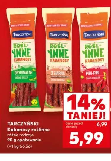 Kabanosy roślinne Tarczyński 3 ziarna