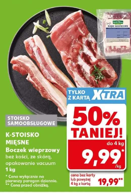 Boczek wieprzowy bez kości ze skórą K-Stoisko Mięsne