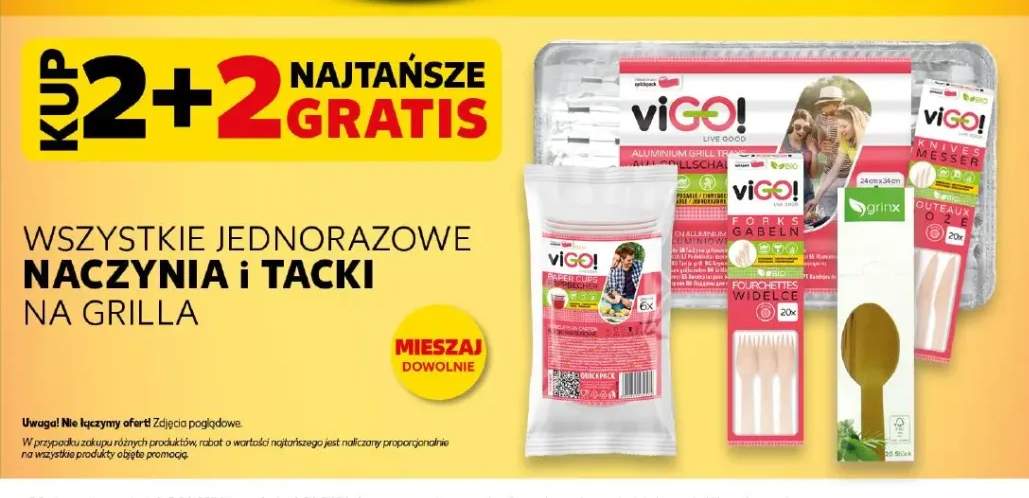 Jednorazowe naczynia i tacki na grilla Vigo!