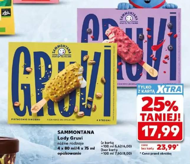 Lody Gruvi Sammontana 4-pak 80 ml