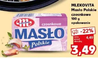 Masło Polskie czosnkowe Mlekovita