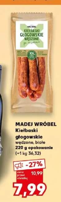 Kiełbaski głogowskie wędzone Madej Wróbel