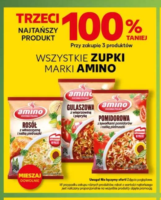 Zupa Amino Pomidorowa z kawałkami pomidorów i natką pietruszki