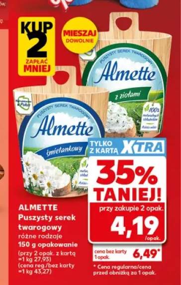 Serek twarogowy puszysty Almette z ziołami