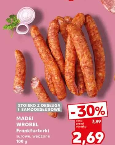 Frankfurterki surowe wędzone Madej Wróbel