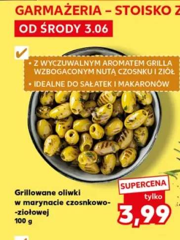 Grillowane oliwki w marynacie czosnkowo-ziołowej