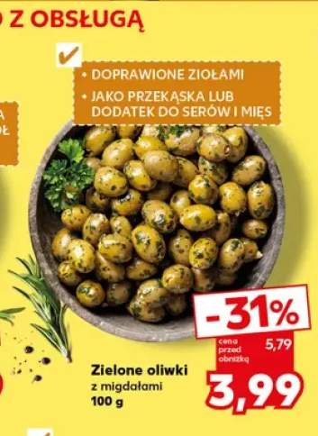 Zielone oliwki z migdałami