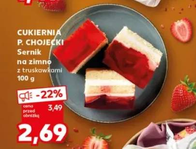 Sernik na zimno z truskawkami Cukiernia P. Chojecki