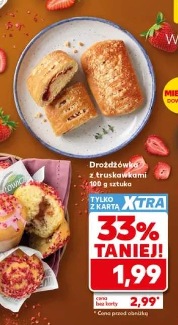 Drożdżówka z truskawkami