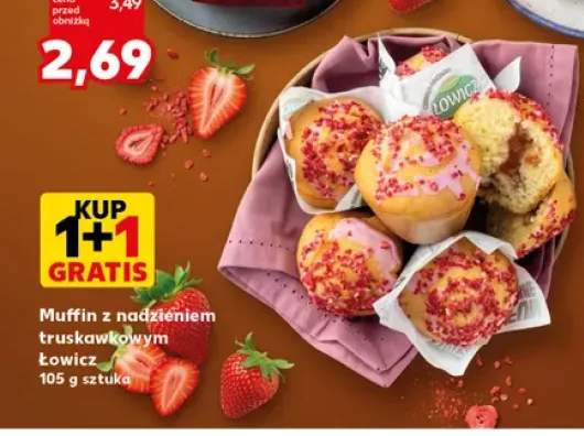 Muffin z nadzieniem truskawkowym Łowicz