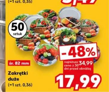 Zakrętki duże śr. 82 mm 50-pak