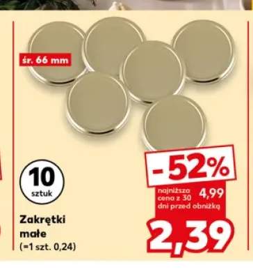 Zakrętki małe śr. 66 mm 10-pak