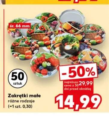 Zakrętki małe śr. 66 mm 50-pak
