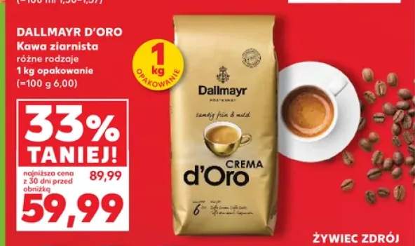 Kawa ziarnista Dallmayr d'Oro