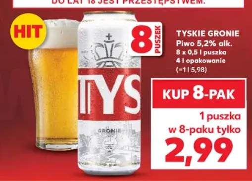 Piwo Tyskie Gronie 8-pak