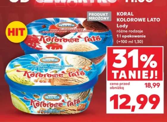 Lody Koral Kolorowe Lato