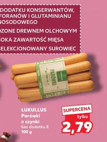 Parówki z szynki bez dodatku E Lukullus