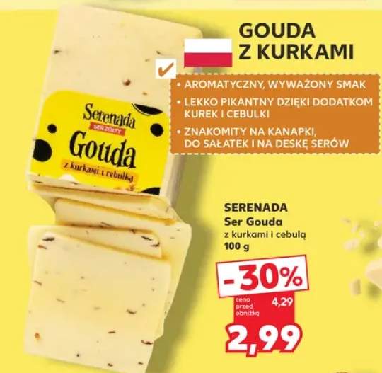 Ser Gouda z kurkami i cebulą Serenada