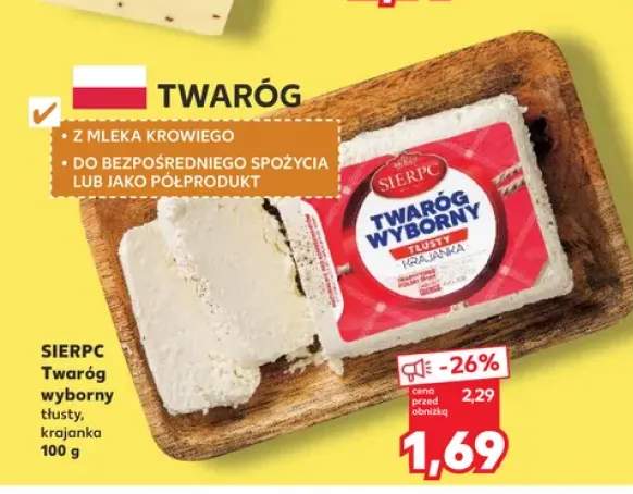 Twaróg wyborny tłusty krajanka Sierpc