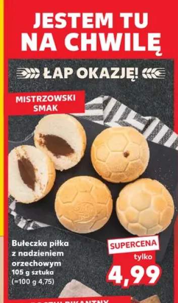 Bułeczka piłka z nadzieniem orzechowym