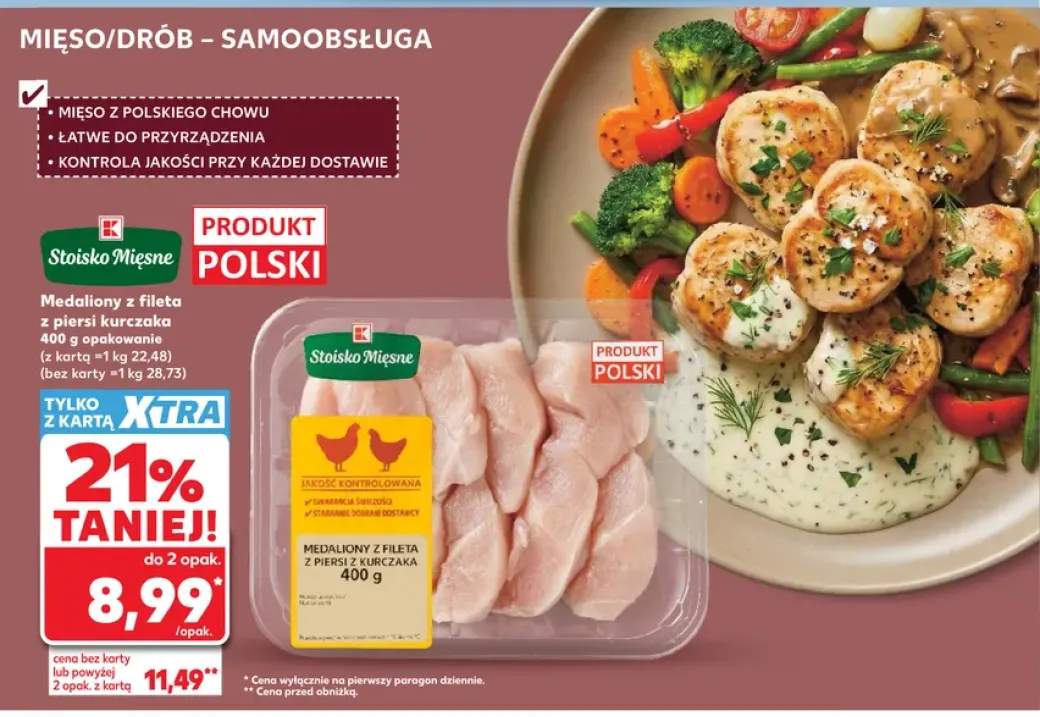 Medaliony z fileta z piersi kurczaka Stoisko Mięsne