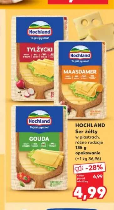 Ser żółty w plastrach Maasdamer Hochland