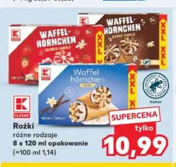 Lody rożki czekoladowo-waniliowe K-Classic