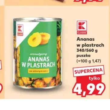 Ananas w plastrach K-Classic