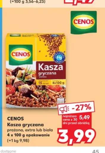 Kasza gryczana biała Cenos 4-pak 100 g