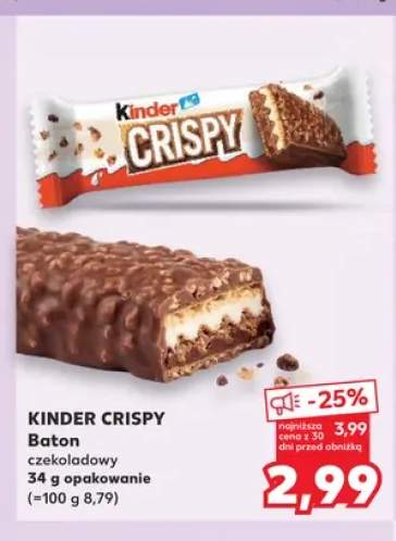 Baton czekoladowy Kinder Crispy