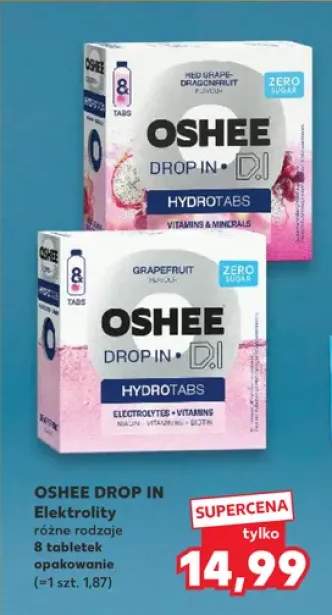 Elektrolity w tabletkach Oshee Drop In Hydrotabs Grapefruit