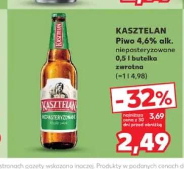 Piwo Kasztelan Niepasteryzowane